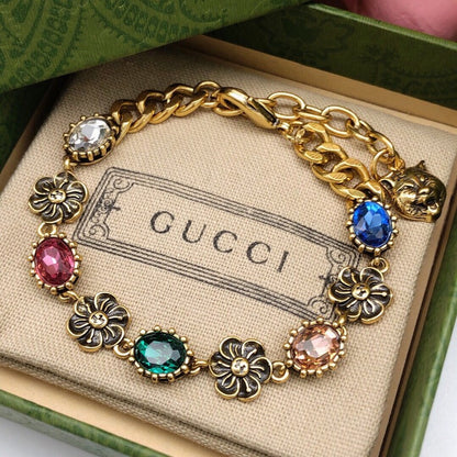 GG Interlocking G Color Crystal Bracelet