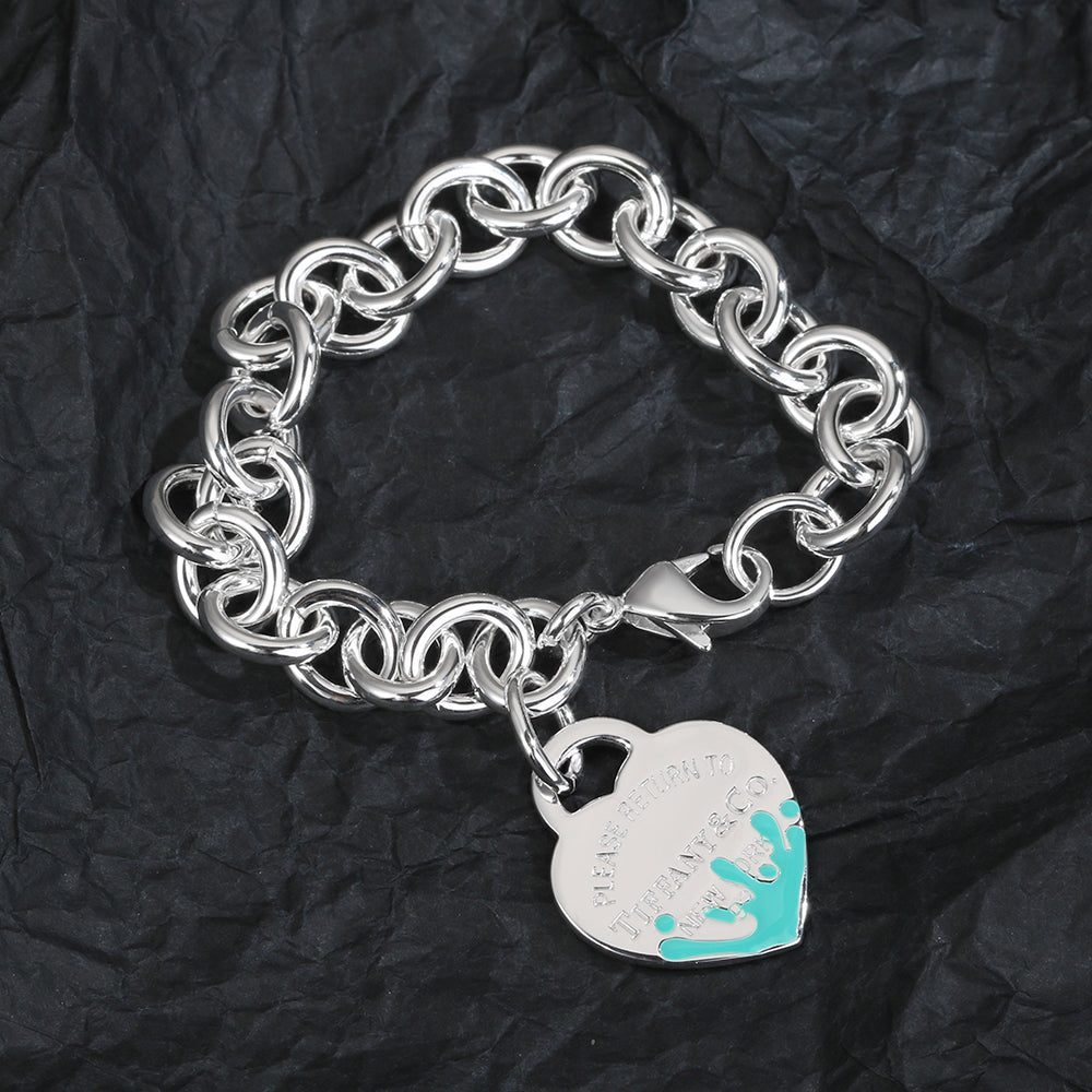 Tiff Heart Tag Bracelet