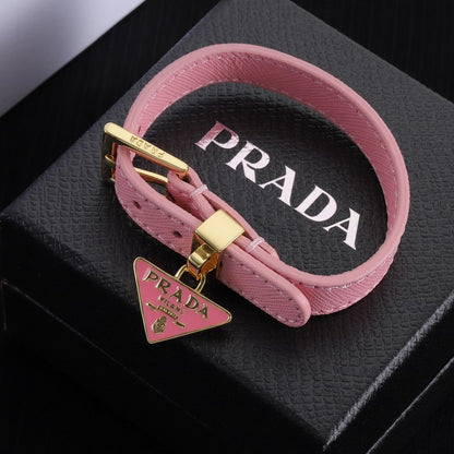 Pra Pink Leather Bracelet