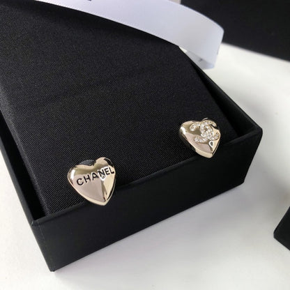 CC Diamond Heart Earrings