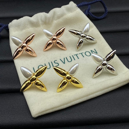 Louis Cross Gold Earrings