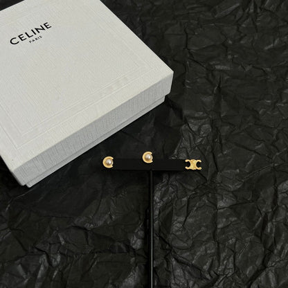 CE Pearl Gold Earrings