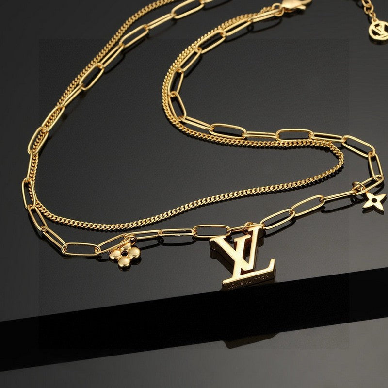 Louis Pink Crystal Necklace