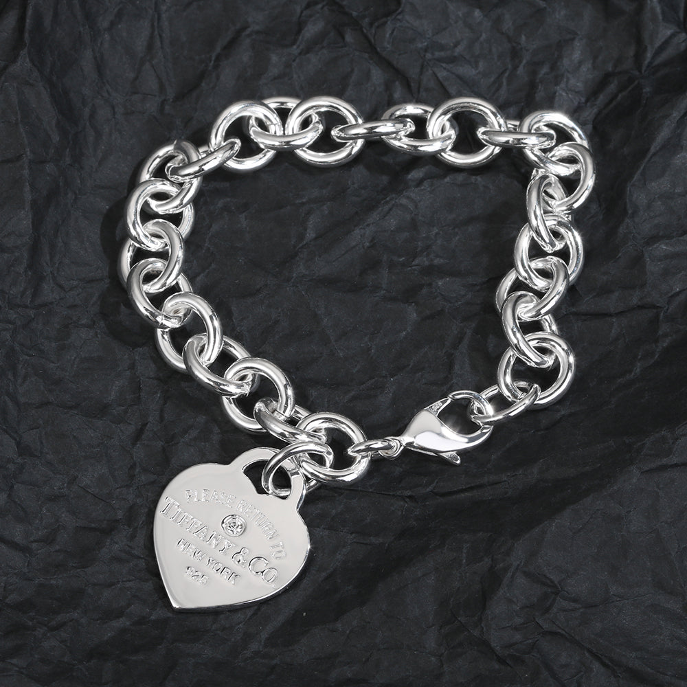 Tiff Heart Tag Bracelet