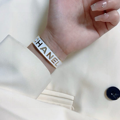 CC Black & White Wide Cuff Bracelet
