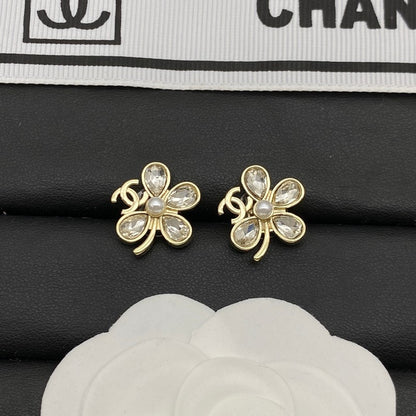 CC Flower Crystal Earrings
