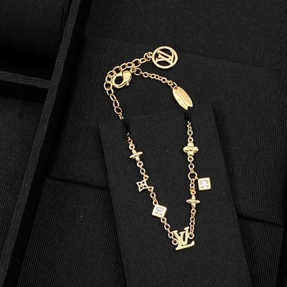 Louis Monogram Gold Bracelet