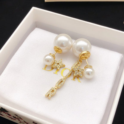 CD Tribales Star Pearl Earrings