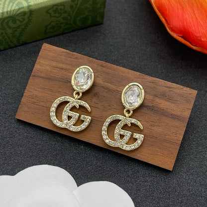 GG Crystal Gold Earrings