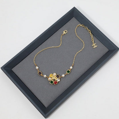 CC Color Crystal Choker Necklace