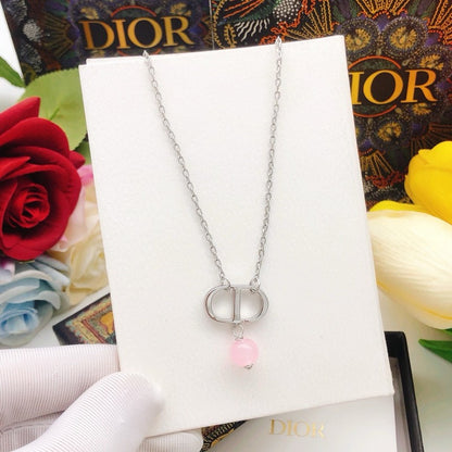 CD Petit Pink Pearl Drop Necklace