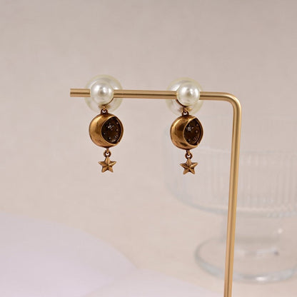 CD Tribales Clip Pearl Earrings