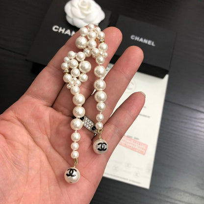 CC Long Pearls Earrings