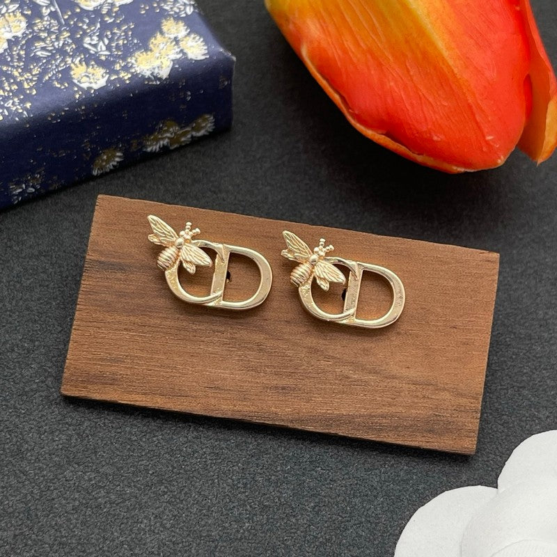 CD Bee Gold Earrings