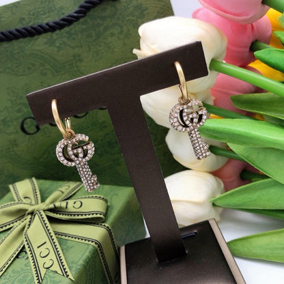 GG Diamond Key Earrings