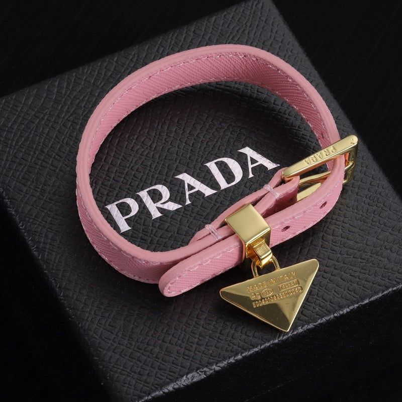 Pra Pink Leather Bracelet