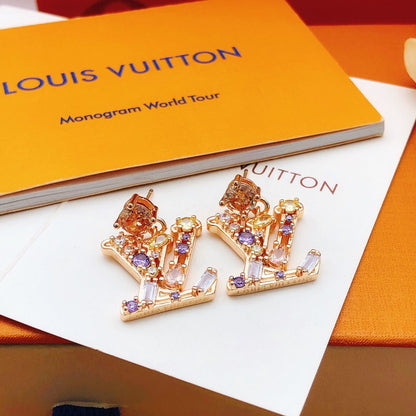 Louis Iconic Color Crystal Earrings