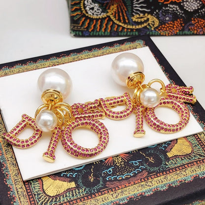 CD Tribales Pink Crystal Earrings