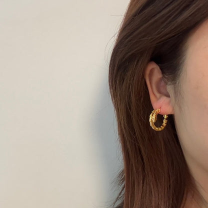 BVLG Serpenti Diamond Gold Earring