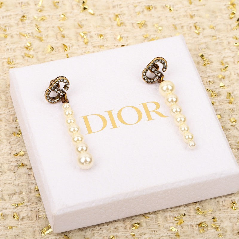 CD Long Pearls Earrings