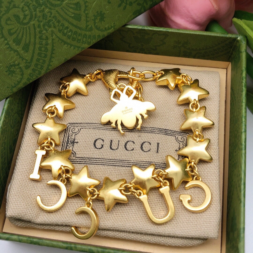 GG Script Crystals Bracelet