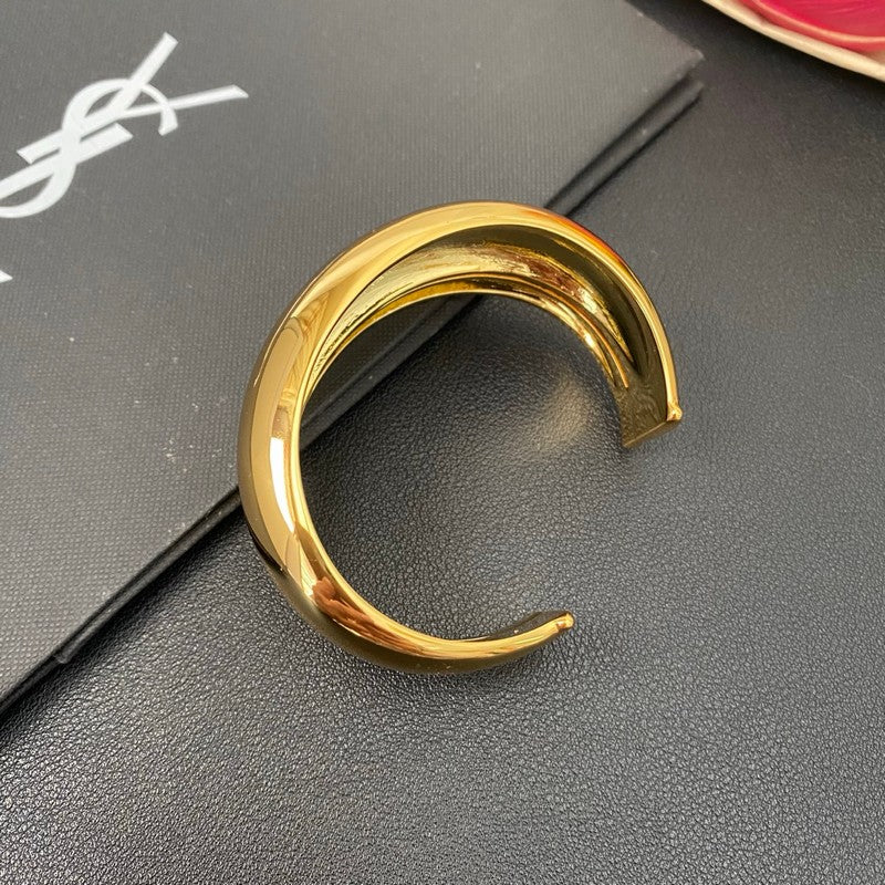 Saint Wide Gold Bracelet