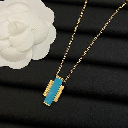 Vers Blue Gold Necklace