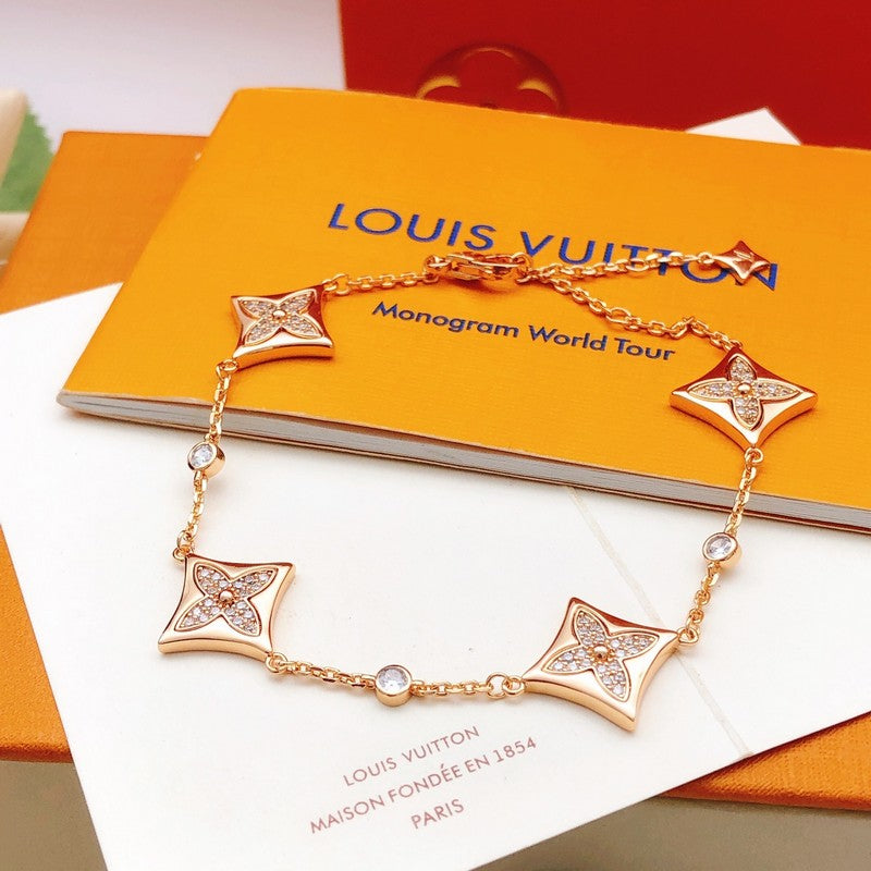 Louis Blossom Diamond Gold Bracelet