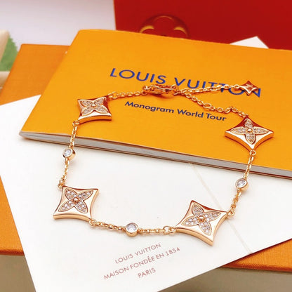 Louis Blossom Diamond Gold Bracelet