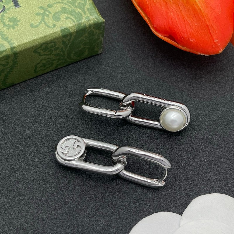 GG Pearl Link Earrings