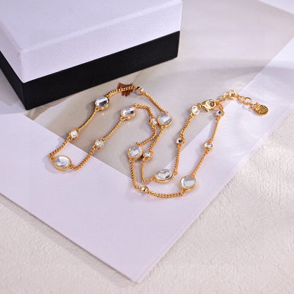 Miu Metal Crystals Bracelet