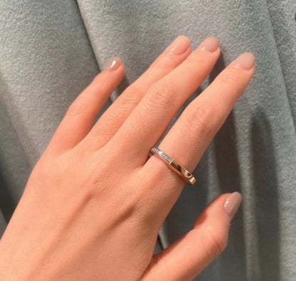 Tiff Lock Diamonds Yellow Gold Ring