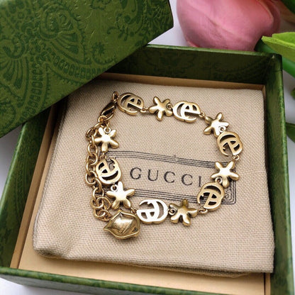 GG Tiger Pink Crystal Bracelet