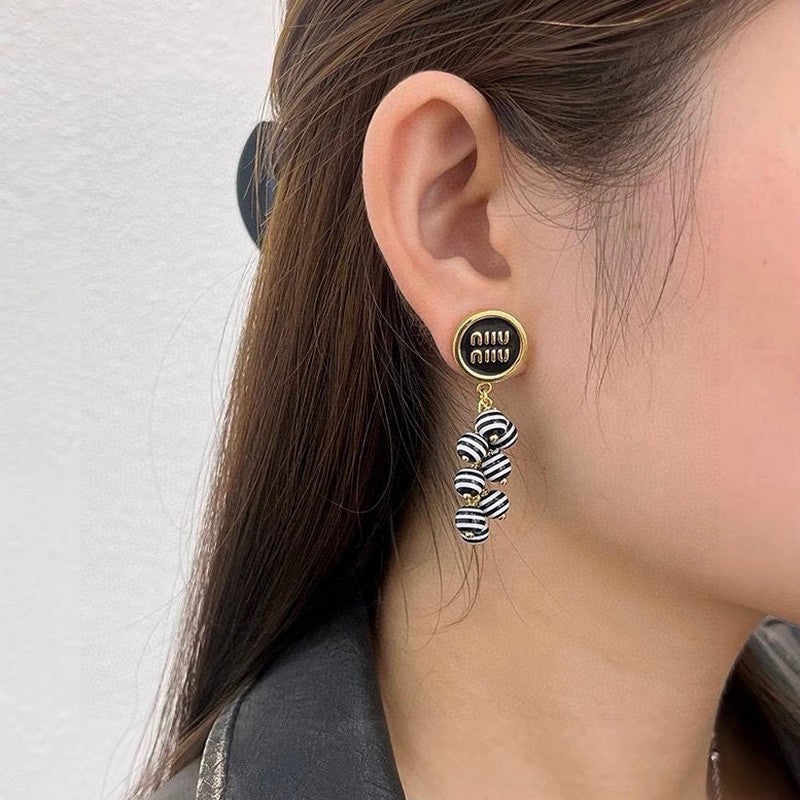 Miu Blue & Pink Ball Earrings
