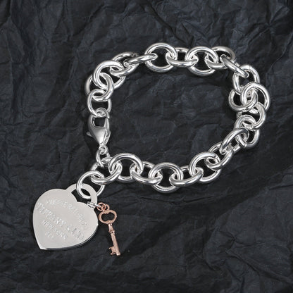 Tiff Heart Tag Bracelet