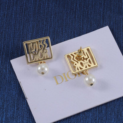 CD Miss Pearl Gold Earrings
