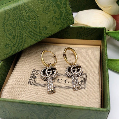 GG Diamond Key Earrings