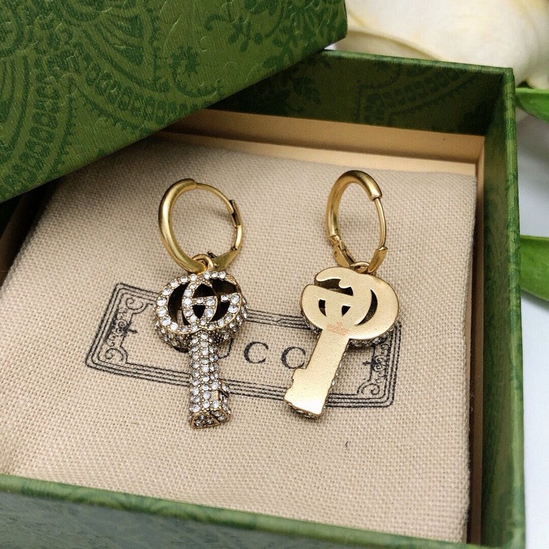 GG Diamond Key Earrings