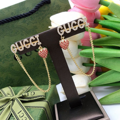 GG Strawberry Chain Earrings