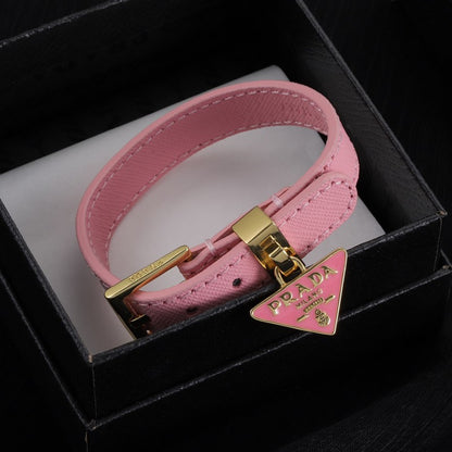 Pra Pink Leather Bracelet