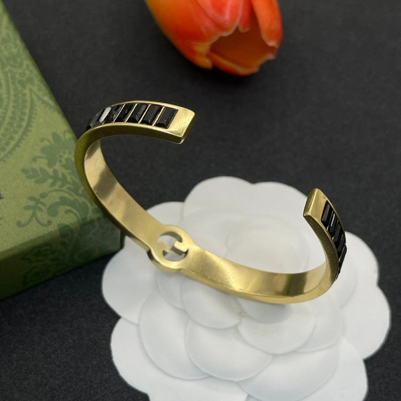 GG Black Crystal Gold Bracelet
