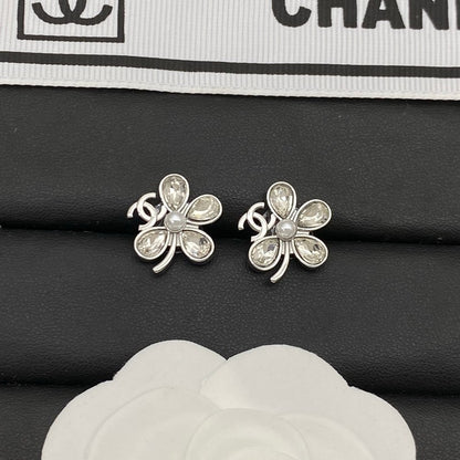 CC Flower Crystal Earrings
