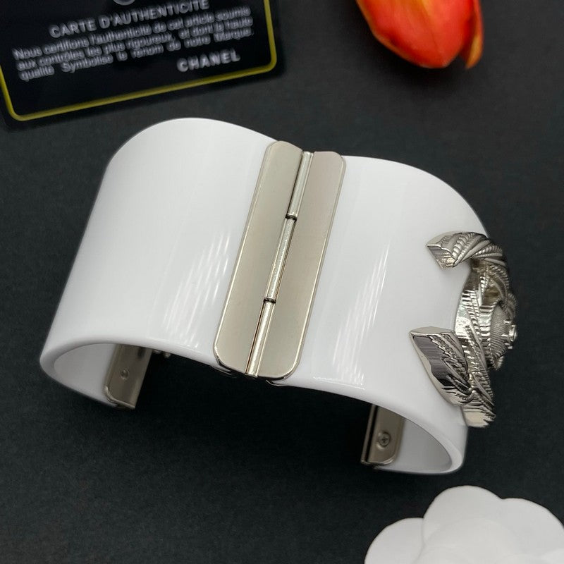 CC Gold White Resin Bracelet