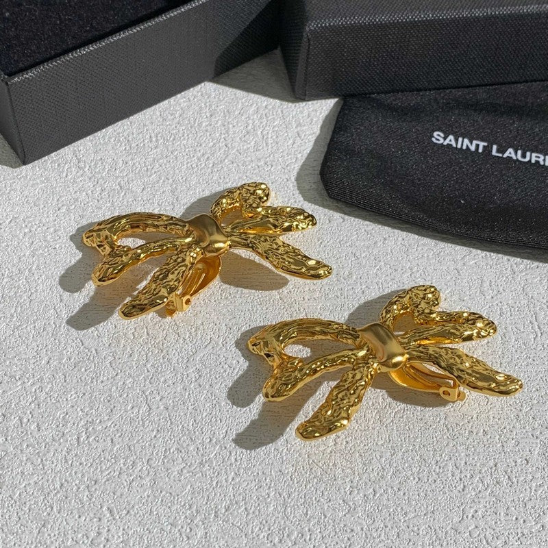 Saint 26C Butterfly Gold Earrings
