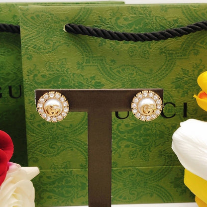 GG Pink & White Diamond Earrings