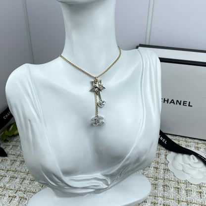 CC Heart & Star Crystal Necklace