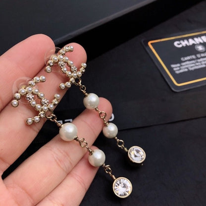 CC Crystal Long Earrings
