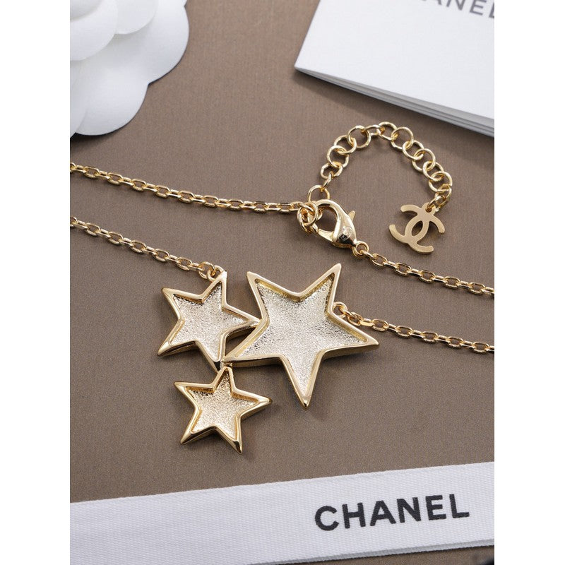 CC Blue Star Gold Necklace