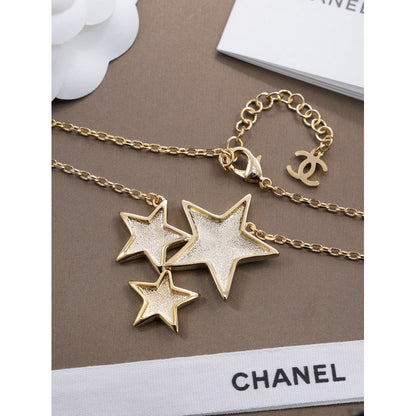 CC Blue Star Gold Necklace