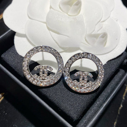 CC Round Diamond Earrings